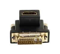 WUKUBO Convertisseur mâle vers Femelle Compatible HD 1080P DVI vers HDMI, for HDTV LCD DVI-D PC, séparateur de connecteur à Rotation de 90 à 180 degrés(DV-041-UP)