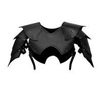 Wulachaka Armure d'épaule médiévale en cuir synthétique pour homme, gardes médiévales pour chevalier, Halloween, cosplay, accessoires d'armure (A)