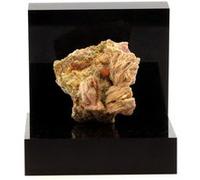 Wulfenite + Baryte. 437.8 Ct. Lantignié, France. Rare.