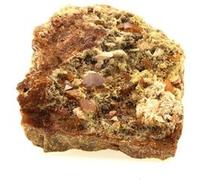 WULFENITE + BARYTE en provenance de FRANCE, Lantignié, Beaujeu, Rhône - Rare Minéral de Collection 202.7 ct - Certificat d'Authenticité Inclus 46 x 38 x 15 mm G