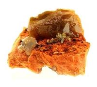 WULFENITE + MIMETITE en provenance de FRANCE, Lantignié, Beaujeu - Pierre Naturelle Rare et Brillante - 44.0 ct - Certificat d'Authenticité Inclus 20 x 20 x 17 mm G