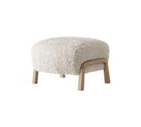 Wulff ATD3 Pouf Peau de Mouton Clair de Lune/Chêne
