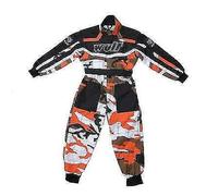 Wulfsport, combinaisons enfant Wulf pour courses de motocross LT PW CAMO et karting - orange -