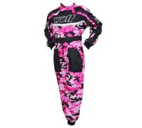 Wulfsport, combinaisons enfant Wulf pour courses de motocross LT PW CAMO et karting - rose -