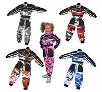 Wulfsport, combinaisons enfant Wulf pour courses de motocross LT PW CAMO et karting - rouge -