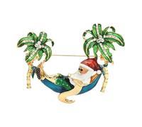 Wuli & Baby Broche de Noël en émail Père Noël heureux