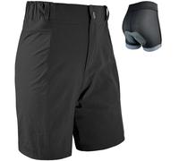 Wulibike Cuissard de Cyclisme pour Femme,Short Cycliste Femme VTT 2 en 1 avec Rembourrés Poches Zippées et Réfléchissantes