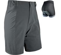 Wulibike Cuissard de Cyclisme pour Femme,Short Cycliste Femme VTT 2 en 1 avec Rembourrés Poches Zippées et Réfléchissantes