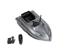 Wulimasun Bateau Amorceur Peche Carpe,500m Rc Bateau à Appâts de Pêche 1.5kg Chargement Télécommandé Rechargeable avec Lumière LED,49 * 27 * 16cm Noir