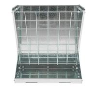 Wulimasun Ratelier Foin Lapin,Ratelier Foin Chevaux équipement Pour élevage Chèvres et Moutons Grand Bac à Foin Alimentateur 2 en 1 Foin,56.61*33.27*59.94cm,Pour Chèvres Moutons Chevaux (Argent)