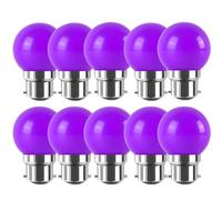 WULUN 10pcs B22 couleur LED ampoules 2W G45, Golf Ball Mini ampoules sphériques d'éclairage violet foncé, pour l'extérieur intérieur string Yard Party Fairy Party Night Light, violet foncé