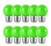 WULUN 10pcs E27 Ampoule LED couleur 2W G45 Golf Ball Mini ampoule sphérique ampoule d'éclairage, vert pour l'extérieur intérieur string Yard Party, Fairy Party Night Light, vert