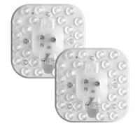 WULUN 2 Pack Module LED, Kit de conversion de plafond de 12 Watts avec aimant, Blanc froid 6000K, Panneau LED, 4.3 pouces, 1100 Lumens, Lumière carrée du module carré, 165V-265V, Non dimmable