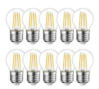 WULUN 4W Ampoule LED Filament E27 G45, Equivalent à Ampoule Incandescence 40W, 400Lm 2700K Blanc Chaud, Ampoule Edison Vintage, Non Dimmable, Lot de 10