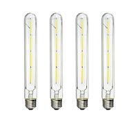 WULUN 4W E27 Ampoule de Filament 6500K Blanc Froid 400LM Filament LED COB Tungsten Ampoule Edison Lampe Remplacement à l'Incandescent 40W AC 220-240V Lot de 4