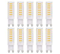 WULUN Ampoule LED G9 7W, remplacement d'ampoule halogène G9 65w, 76pcs SMD 2835 LED ampoules à économie d'énergie, 3000k blanc chaud, AC 220-240V, non dimmable, 650lm, cri > 80, 10pcs