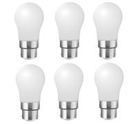 WULUN B22 Ampoule LED Couleur, A50 Piriforme, 3W équivalent 30W lampe halogène, B22 Chaîne lumineuse LED Couleur à Baïonnette, AC 220V, Pour Mariage, Noël, fête, décoration de bar, Blanc chaud, 6 Pcs