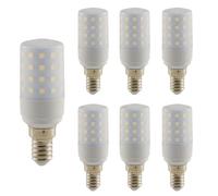 WULUN E14 7W LED Ampoule maïs, lampe à économie d'énergie avec couvercle givré, 7W équivalent 70W halogène, 700lm Blanc Froid 6000K, AC/DC 110V - 240V, 360 °Angle de faisceau, Non dimmable, 6 Pcs