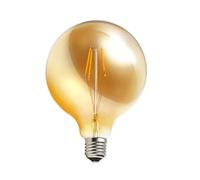 WULUN E27 G125 Vintage Edison LED Ampoule, 6W équivalent 60W, 600LM 2700K Blanc Chaud, Verre à filament Ambre, AC 220-240V, 360° Angle de Faisceau, Non-Dimmable, ampoule décorative, 1 Pcs