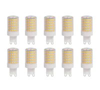 WULUN G9 10W ampoules LED, blanc chaud, 3000k, équivalent 100W halogène, 93pcs LED, 1000 LM, 360 ° angle de faisceau, super lumineux, AC 220V - 240V, aucun scintillement non dimmable, paquet de 10