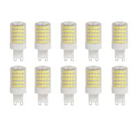 WULUN G9 10W ampoules LED, blanc froid, 6000k, équivalent 100W halogène, 93pcs LED, 1000 LM, 360 ° angle de faisceau, super lumineux, AC 220V - 240V, aucun scintillement non dimmable, paquet de 10