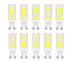 WULUN G9 3W ampoules LED blanc froid 6500k, non dimmables, équivalent ampoules halogènes 33W, ampoules G9 LED maïs pour l'éclairage domestique, sans scintillement, AC 220-240V, paquet de 10