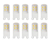 WULUN G9 ampoules LED 2W blanc froid 6000k, 20W remplacement des ampoules halogènes, non dimmable, ampoules à base de broche G9, ac220-240V, angle de faisceau 360°, paquet de 10