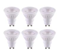 WULUN GU10 Ampoule Spot LED, Base en céramique, 9W Equivalent 80W Lampe Halogène, 1000LM Blanc Froid 6000k, AC/DC 85V - 265V, 60 ° Angle de Faisceau, Surface transparente, Non Dimmable, 6 Pièces