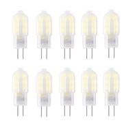 WULUN Lot de 10 Ampoules LED G4 2W avec Couvercle Blanc Laiteux, 6000k blanc froid，Remplacement Halogène 20W, 200LM, Angle de Faisceau 360°, AC/DC 12V, Non Dimmable