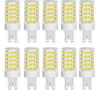 WULUN Lot de 10Ampoules LED G9 10W Équivalent Halogène 100W, 86 LEDs, 1000Lm, Angle de faisceau 360°, Ultra Lumineuses, AC220-240V, Non Dimmable, Blanc Froid 6000K