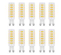 WULUN Lot de 10Ampoules LED G9 7W Équivalent Halogène 70W, 75 LEDs, 700Lm, Angle de faisceau 360°, Ultra Lumineuses, AC220-240V, Non Dimmable, Blanc Chaud 3000K