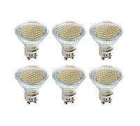 WULUN Lot de 6 Ampoule Spot LED GU10, Verre, 5W Equivalente Incandescence 50W, Blanc Chaud 3000K, 500LM, AC85-265V, 120° Larges Faisceaux, Ampoule Réflecteur LED, Non-dimmable