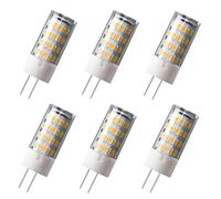 WULUN Lot de 6 Ampoules LED G4 AC/DC 12V, 5W, 500 Lumens, Blanc Chaud 3000K, Angle de faisceau 360°, équivalent G4 Halogène 50W, Not Dimmable