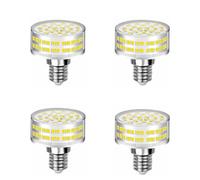 WULUN Pack de 4 E14 Ampoules LED, 9W, 88 x 2835 SMD LED, Blanc Froid 6000K, 900 Lumen, Équivalent à 9 ampoules halogènes de 10W, 360 Degrés Angle, 80 Ra, AC 220-240V, Non Dimmable