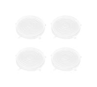 WUMUZAI Lot de 4 couvercles extensibles en silicone réutilisables de 16,5 cm pour le stockage des aliments, couvercles extensibles universels pour conteneurs de produits, couvercle élastique