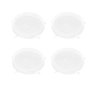 WUMUZAI Lot de 4 couvercles extensibles en silicone réutilisables de 18,5 cm pour le stockage des aliments, couvercles extensibles universels pour conteneurs de produits, couvercle élastique