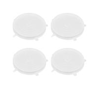 WUMUZAI Lot de 4 couvercles extensibles en silicone réutilisables de 20,5 cm pour le stockage des aliments, couvercles extensibles universels pour conteneurs de produits, couvercle élastique