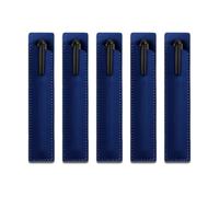WUMUZAI Lot de 5 pochettes simples en cuir synthétique pour stylo plume, petite pochette de transport pour stylo à bille, stylet tactile (bleu)