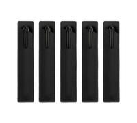 WUMUZAI Lot de 5 pochettes simples en cuir synthétique pour stylo plume, petite pochette de transport pour stylo à bille, stylet tactile (noir)