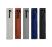 WUMUZAI Lot de 5 pochettes simples en cuir synthétique pour stylo plume, petite pochette de transport pour stylo à bille, stylet tactile (5 couleurs)