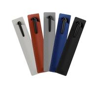 Wumuzai Lot de 5 pochettes simples en cuir synthétique pour stylo plume, petite pochette de transport pour stylo à bille, stylet tactile (5 couleurs)