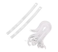 Wumuzai Lot de 50 bandes élastiques enroulables avec boutons et boutonnières, ceinture élastique pliable réglable, sangles de rangement pour vêtements, placard, couverture, économiseur d'espace de