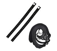 Wumuzai Lot de 50 bandes élastiques enroulables avec boutons et boutonnières, ceinture élastique pliable réglable, sangles de rangement pour vêtements, placard, couverture, économiseur d'espace de