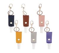 WUMUZAI Lot de 6 flacons vaporisateurs d'alcool porte-clés - Mini flacon pulvérisateur de voyage de 30 ml - Portable et rechargeable - Pour désinfectant pour les mains - Petit flacon pulvérisateur