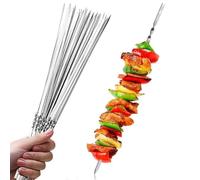 WUMZIRA 20 Pcs Brochettes pour Barbecue, 30 cm Brochettes de Barbecue, Brochettes en Acier Inoxydable BBQ Brochettes Brochette Réutilisables pour Barbecue Viande légumes brochette barbecue
