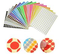 WUMZIRA 2640 Pcs Gommettes Autocollantes 16 Couleur 10mm Gommettes Rondes Multicolore, Pastille Autocollante Ronde, Couleur Codage Étiquettes pour Famille Calendriers Fournitures de Bureau École DIY