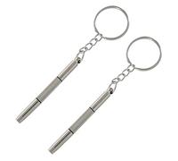 WUNDER 2X Outil de Réparation de Lunettes 3In1 Mini-Tournevis En Alliage Porte-Clés