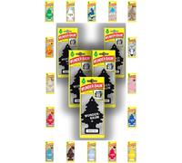 Wunder-Baum Lot de 5 désodorisants pour voiture avec stylo lumineux et glace noire