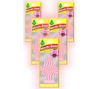 Wunder-Baum Lot de 5 désodorisants pour voiture - Parfum arbre parfumé + stylo Light Tribe (Bubble Gum)
