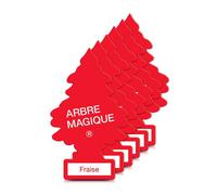 Arbre Magique Kit de 6 Rafraîchisseurs d'air Parfumeurs Fraise. Super arôme de Longue durée pour la Voiture, la Maison, Le Bureau, etc.